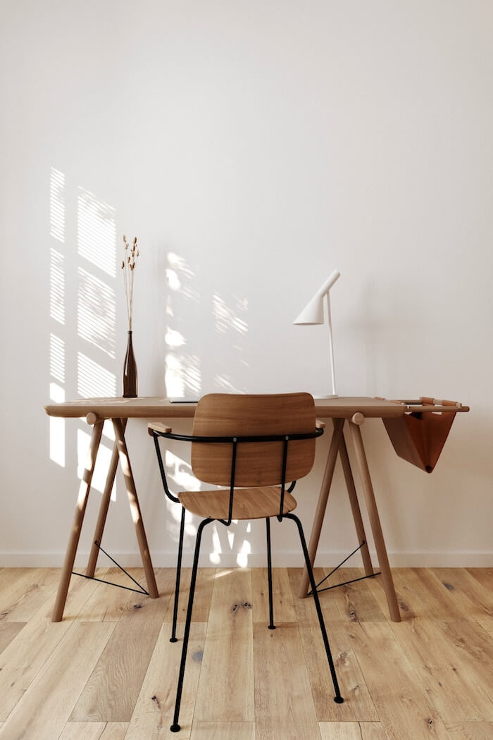 Home Office Möbel minimalistisch als Arbeitsplatz Idee