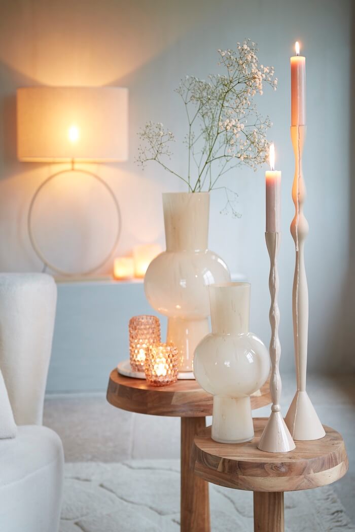 Light & Living Vasen, Leuchter und Lampe in Pastell