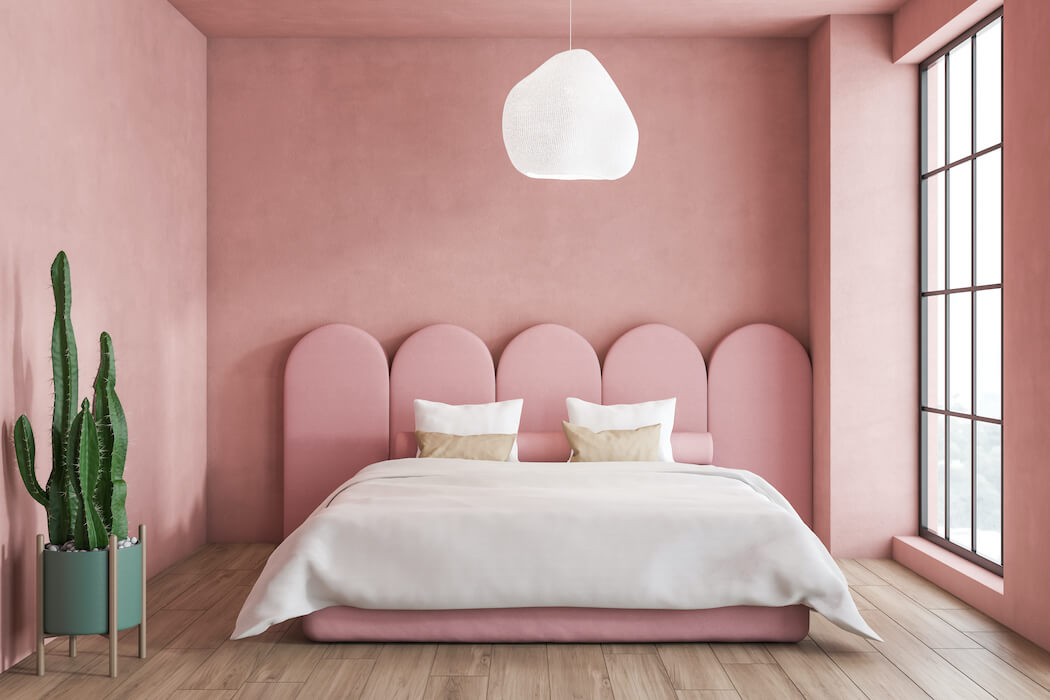 Pink Farbe im Schlafzimmer
