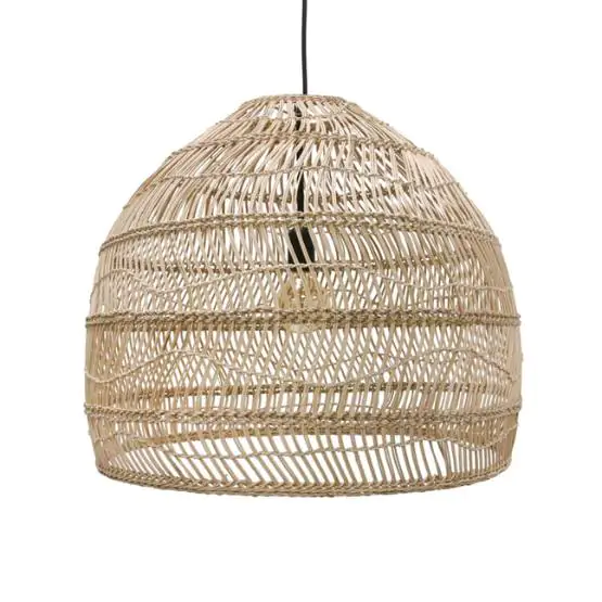 HKliving - Wicker Pendelleuchte M, Ø 60 x H 50 cm, natur